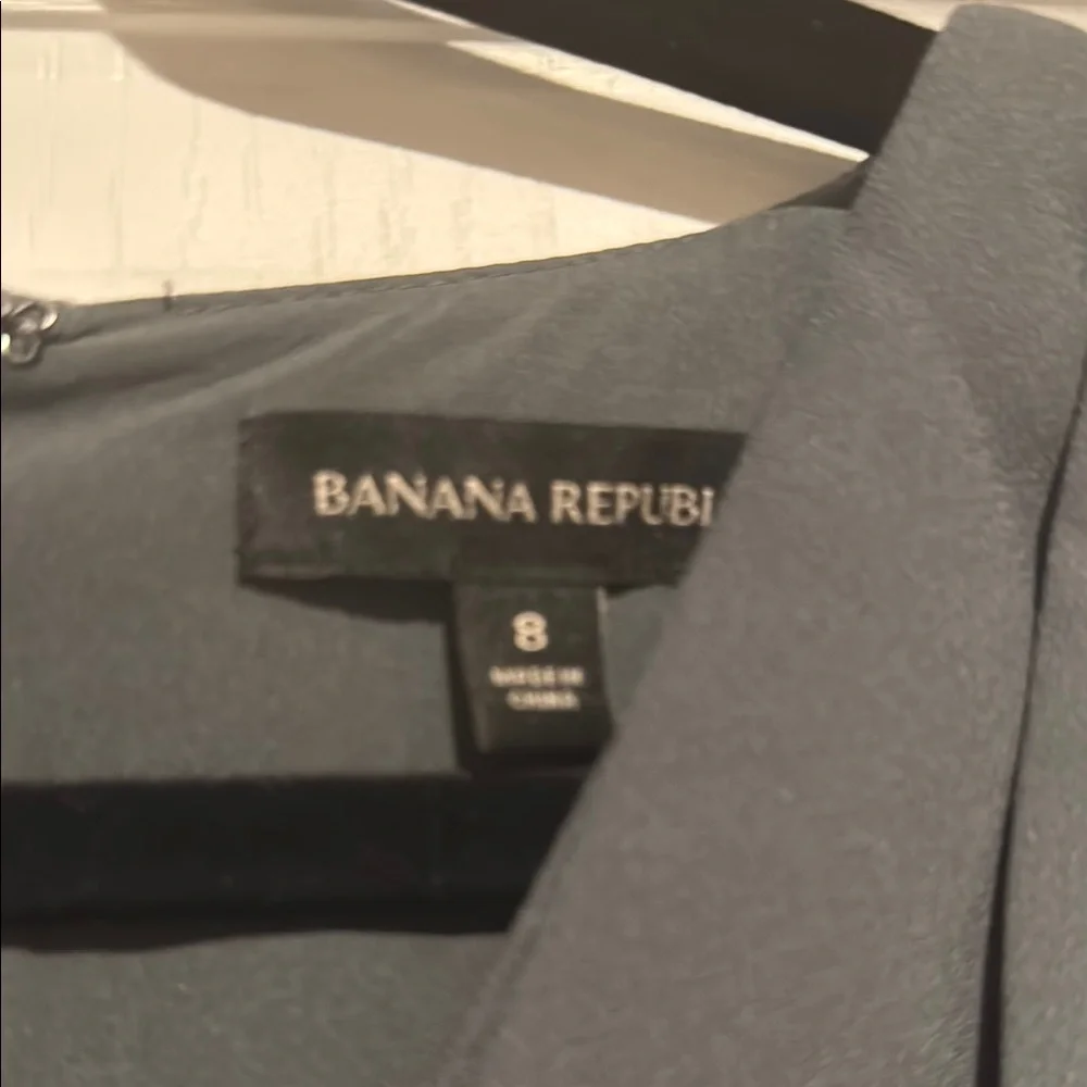 Banana Republic Gray Sheath Midi Dress V-Neck Sleeveless - Picture 2 of 7